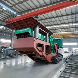 Integrated Mobile Impact Crusher 1214 Crushing Mining Machine Crawler Track Compact Crusher Gravel Crushing Quarry Stone Plant