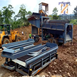 Intelligent and Efficient Mobile Gold Mining Screen Screening Machine, Mobile Gold Circular Screen Ore Washing Plant