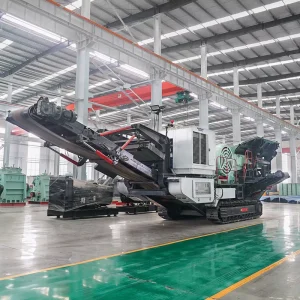 Iron Ore Portable Crawler Type Mobile Jaw Crusher with Bearing Mining Crushing Conveyor Belt