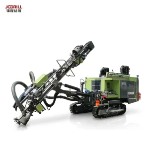 JC103A Quarry Rock Drilling Rig With Integrated Compressor Crawler Dth Blast Hole Machine 21M