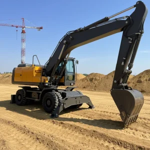 JIAHE 21.5 Ton Wheel Hydraulic Excavator with Cummins Engine and Kawasaki Pump for Mining Road & Farmland Construction