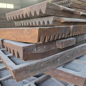 Jaw Plate High Manganese Steel Jaw Crusher Wear Parts for Mining Machery Cast Custom made According to Drawings