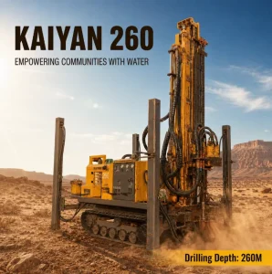 KY 260 Second Hand Water Well Drill Rig with 76KW Turbocharged Yuchai Engine