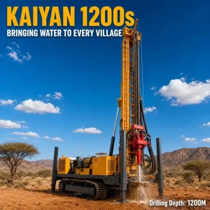 KY1200S Crawler Hydraulic Water Borehole Drilling Rig 1200m Deep Well Drill Machine Underground Water Finding Equipment