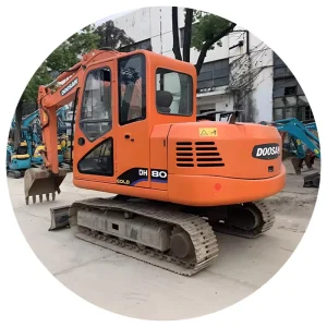 Korea Origin Used Doosan DH80 8 Ton Small Excavator 98% New Road Municipal Earthmoving Urban Construction Crawler Diesel