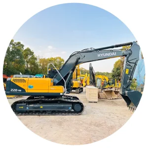 Korea Origin Used Hyundai R220Lc R215V5 22 Ton Excavator Crawler Hydraulic Video Available Undercarriage 80% in Stock Fob