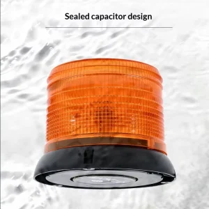 LED Strobe Beacon 12V 24V Magnetic 16CM Dual Mode Flash Rotate Amber Red Blue Forklift Truck Emergency Safety Die cast Aluminum