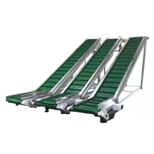 LIANGZO Vegetable Food Grade Hopper Elevator Inclined Belt Conveyor For Food Industry