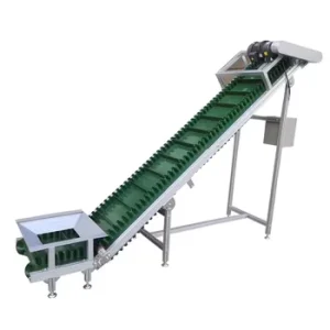 LIANGZO Vegetable Food Grade Hopper Elevator Inclined Belt Conveyor For Food Industry