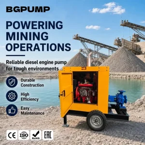 Large Capacity Mining Diesel Pump Portable Trailer Mounted Water Pump for Emergency Flood Control and Irrigation System