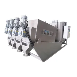 Large Capacity River Silt Thickening Dewatering Machine Pond Sludge Remover Mud Press Screw Type Dehydrator PLC Motor Engine