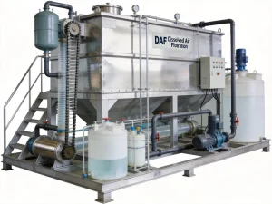 Large DAF Dissolved Air Flotation System Oily Wastewater TSS Removal Food Slaughterhouse Aquaculture Treatment