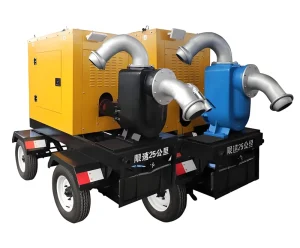 Large Flow Diesel Sand Pump Non Clogging Feature Emergency Flood Prevention Pump Truck Mud Pump Station OEM