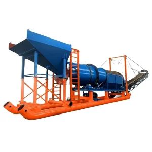 Large Scale Alluvial Gold Washing Machine Sand Gold Washing and Screening Equipment Heavy Duty Rotary Scrubber