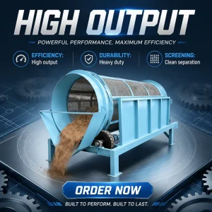 Large Scale Mining Drum Screen (800 2000mm) Sand Gravel Pre Screening Equipment Soil Rock Mixture Separation Rotary Screen