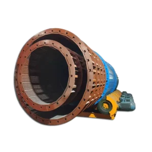 Large Steel Tire-driven Rotary Drum Scrubber with Motor, 150-300TPH Capacity for Alluvial Gold Washing and Ore Processing