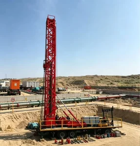 Large Torque Fast Drilling 1000m Trailer Mounted Drilling Rig for Water Well and In-situ Leaching Uranium Mining Wells