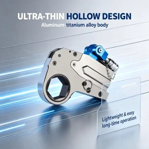 Lightweight Disassembly Equipment for Steel Structure Mining Pipeline 344 3446Nm Ultra thin Hollow Hydraulic Torque Wrench