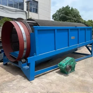 Linear Drum Trommel Screen Gold Mining Equipment Mineral Separator Motor Driven Screening for Clay Ore Topsoil Stone