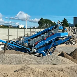 Linear Track Mobile Vibrating Screen Heavy Duty Ore Sand Gravel Aggregate Construction Waste River Pebble Mining Quarry Sorting