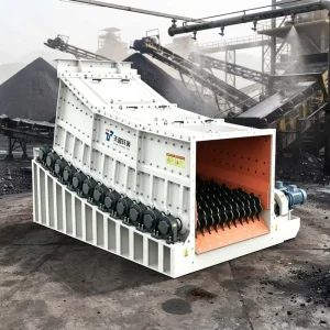 Linear Vibrating Roller Screen Equipment with Motor and Gearbox for Coal Preparation Plant Feed Material Steel Construction