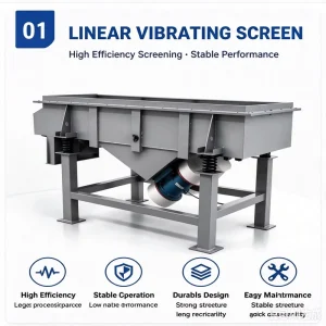 Linear Vibrating Screen Machine Customized Stainless Steel Screening Equipment
