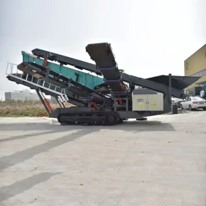 Linear Vibrating Screen Mobile Crawler Mining 6518 Screening Plant Sand Gravel Separator