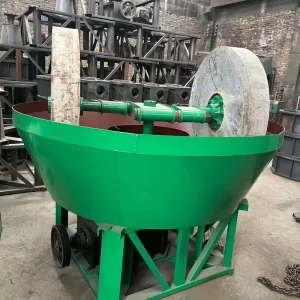 Low Consumption High Output Automatic Wet Pan Mill Gold Grinding Mill with Motor Bearing Gearbox for Gold Ore Dressing