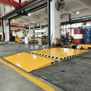 Low Entry Stationary Fixed Scissor Lift Platform 1500kg Ultra Thin Electric Hydraulic Lifting Table Max Vertical Height 860mm