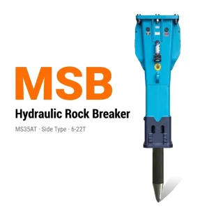 MSB600 Box Type Mining Ore Breaking Equipment Hydraulic Breaker for 22-28 Ton SY235 SY245 Excavator Attachments