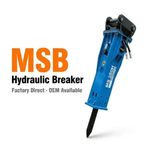 MSB600 Foundation Demolition Equipment Hydraulic Hammer Breaker for 22-28 Ton R220 R225 R235 Excavator Attachments Parts