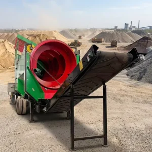 MTS2050 Mobile Rotary Drum Screen Plant CE 150-200m3/h Cummins Diesel Heavy Duty Topsoil Screener OEM Factory