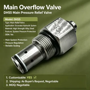 Main Relief Valve XKBF 00743 For DH55 DH60 DH60 7 R55 R60 7 Excavator Main Gun Spare Parts Excavator Parts