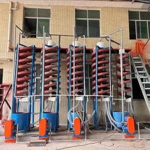 Manufacturer Laboratory Spiral Chute Group High Quality Good Price FRP Gravity Separation Spiral Chute for Sales