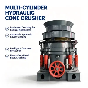 Manufacturer Supply Multi Cylinder Cone Crusher Hydraulic Stable Operation For Quarry Sand Stone Production Plant