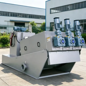 Manure Dewatering Filtration Machine Dairy Farm Sewage Wastewater Treatment Sludge Dehydrator Equipment 1000L Hour 3 kW Bearing