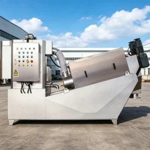 Manure Dewatering Machine Dairy Farm Sewage Treatment Sludge Dehydrator Wastewater Treatment Equipment 1 Year Warranty Bearing