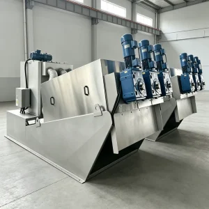 Manure Dewatering Machine Dairy Farm Sewage Treatment Sludge Dehydrator Wastewater Treatment Equipment 1000L Hour 3 kW 1