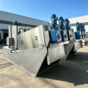 Manure Dewatering Machine Dairy Farm Sewage Treatment Sludge Dehydrator Wastewater Treatment Equipment Bearing 1000L Hour 3