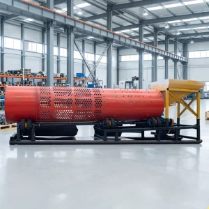 Matching Rotary Scrubber Trommel 120 150tph Coarse Sand Alluvial Gold Processing Gear for African Prospectors