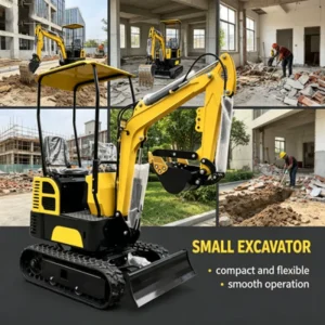 Me12 Crawler Excavator 2400mm Max Digging Height 1650mm Digging Depth Hydraulic Pump for Foundation Pit Trench Digging Work