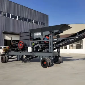 Medium Throughput Mobile Box Crushing Line Wear Resistant for Calcite Shale for Cement Raw Material Batching Workshop