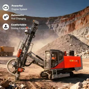 Mine Blasting DTH Drill Rig Diesel Engine Motor Pump 90-140mm Diameter 25m Depth Portable for Russia Southeast Asia