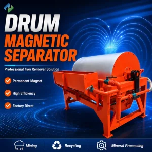 Mineral Processing Drum Magnetic Separator Machine for Wet Iron Ore Separation Equipment