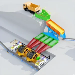 Mineral Processing Line Mining Equipment Hard Rock Gold Trommel Wash Plant with Crusher and Vibrating Screen