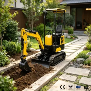 Mini Crawler Excavator Diesel Powered High Digging Power Compact Digger Machine Pump for Indoor Demolition Farming Landscaping