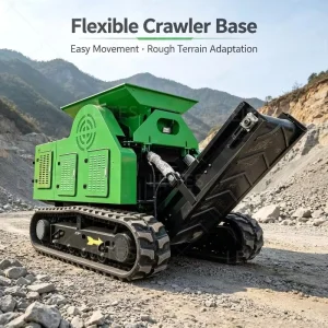 Mini Crawler Mobile Jaw Crusher Small Track Rock Crushing Equipment Portable Jaw Breaker for Limestone Basalt Processing