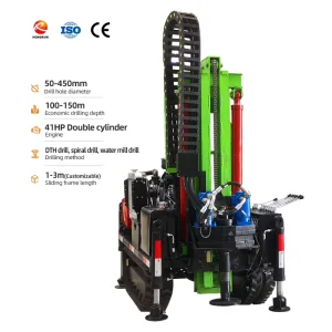 Mini Diesel Powered Crawler DTH Drill Rig Lightweight Hydraulic Drilling Equipment Engine for Mountain Blasting Hole Rural