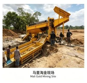 Mini Mobile Gold Trommel Wash Plant With Sluice Box for Fine Gold Separation and Recovery System
