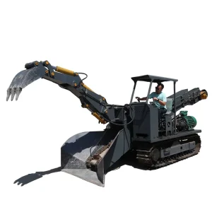 Mining Crawler Type Wheeled Slag Raking Machine Coal Mine Explosion-Proof Jacking With Scraper Crushing Hammer